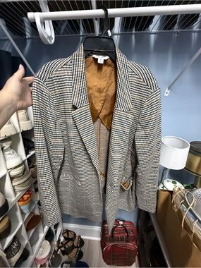 Old Navy Black and Tan Lined Jacket